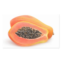 Halved papaya