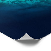Halvemaan-eiland met surfers vanuit de satelliet poster (Hoek)