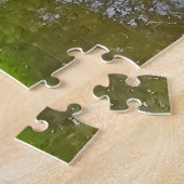 Halvemaan Foto Aan De Avondhemel Legpuzzel (Zijkant)