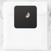 halvemaan vierkante sticker (Tas)