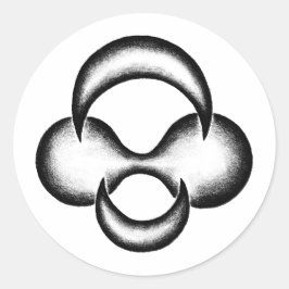 Halvemaangeboorte Ronde Sticker