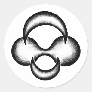 Halvemaangeboorte Ronde Sticker