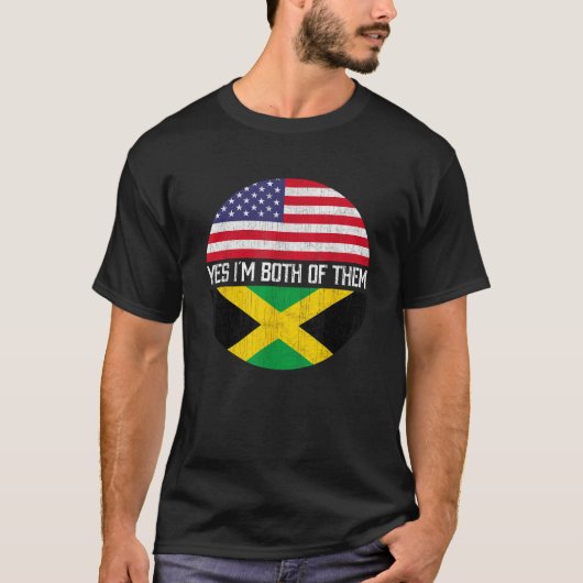 HalverAmerikaans halfAmerikaans - Jamaicaanse - vl T-shirt (Voorkant)