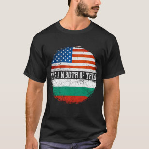HalverAmerikaans halfBulgaars Vlag Bulgarije T-shirt