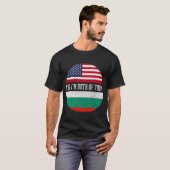 HalverAmerikaans halfBulgaars Vlag Bulgarije T-shirt (Voorkant volledig)