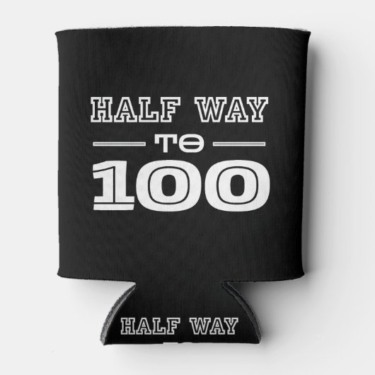 Halverwege 100 Grappige 50ste Verjaardag Blikjeskoeler (Voorkant)
