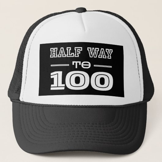 Halverwege 100 Grappige 50ste Verjaardag Trucker Pet (Voorkant)