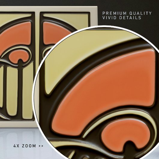 Halverwege de eeuw bloemensymmetrie kunstambachten tegeltje