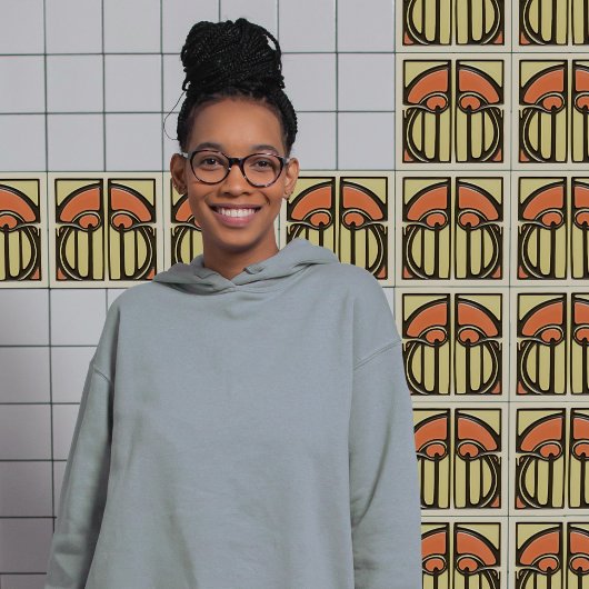 Halverwege de eeuw bloemensymmetrie kunstambachten tegeltje