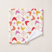 Halverwege de eeuw Boomerang en Atomic Starbursts Bad Handdoek (Wasdoekje)