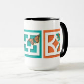 Halverwege de eeuw briesblokken met beestjes mok (Voorkant rechts)