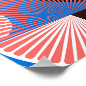 Halverwege de eeuw cirkels, strepen, tegels poster (Hoek)
