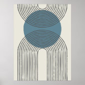 Halverwege de eeuw minimale boog met cirkel poster (Voorkant)