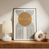 Halverwege de eeuw minimale boog met cirkel poster