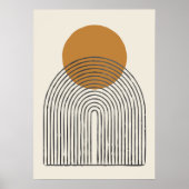 Halverwege de eeuw minimale boog poster (Voorkant)