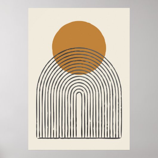 Halverwege de eeuw minimale boog poster (Voorkant)