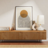 Halverwege de eeuw minimale boog poster