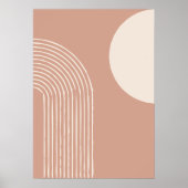 Halverwege de eeuw minimale geometrische boog poster (Voorkant)
