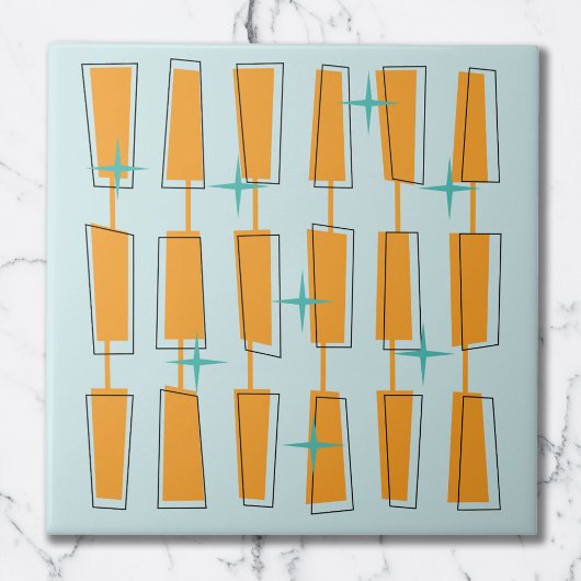 Halverwege de eeuw moderne atoomblokken Aqua, Sina Tegeltje