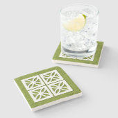 Halverwege de eeuw moderne bries blokkeert Limoen Stenen Onderzetter (Zijkant)