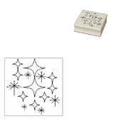 Halverwege de eeuw moderne Eames atoomillustratie Rubberstempel (Gestempeld)