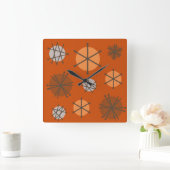 Halverwege de eeuw moderne sterrenbeelden verbrand vierkante klok (Huis)