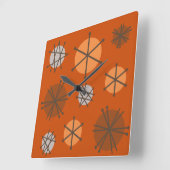 Halverwege de eeuw moderne sterrenbeelden verbrand vierkante klok (Hoek)