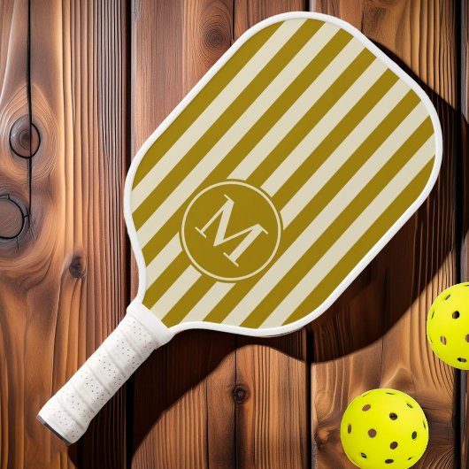 Halverwege de eeuw Polo Striping Desert Sage Monog Pickleball Paddle