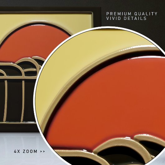 Halverwege de eeuw Sundown Water Arts Crafts Movem Tegeltje