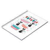Halverwege de eeuw waanzin Pyrex Cats Atomic Notit Notitieboek (Linkerzijde)