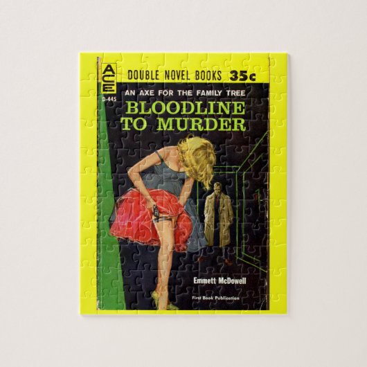 Halverwege de jaren 50: Bloedlijn naar Murder pulp Legpuzzel (Verticaal)