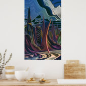 Halverwege een Abstract Futurisme Poster (Keuken)