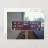 Halverwege Point, Detroit Chicago. Briefkaart (Voorkant / Achterkant)