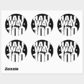 Halverwege tot 100 Grappige 50e Verjaardag Ronde Sticker (Vel)