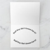 Halverwege zal het niet doorknippen kaart (Binnen)