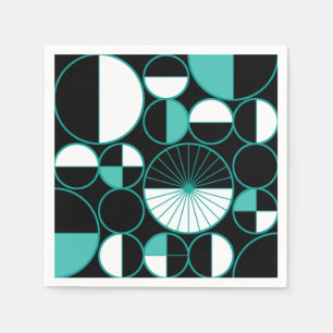 Halves Black Turquoise uit de middeleeuwse moderne Servet