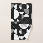 Halves zwart grijs bad handdoek (Handdoek)