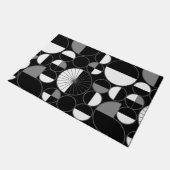 Halves zwart grijs deurmat (Schuin)