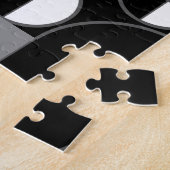 Halves zwart grijs legpuzzel (Zijkant)