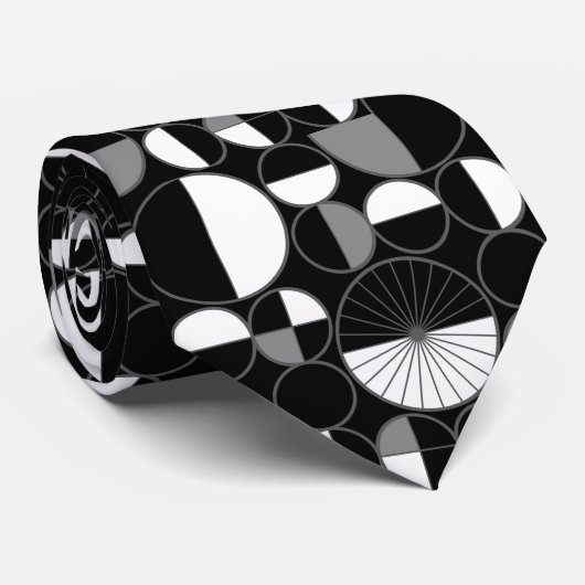 Halves zwart grijs stropdas (Opgerold)