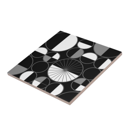 Halves zwart grijs tegeltje (Zijkant)