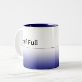 halveVolledig-rt, halveVolledige lft Tweekleurige Koffiemok (Voorkant links)