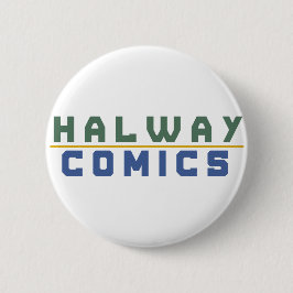 Halway Comics goud Ronde Button 5,7 Cm