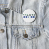 Halway Comics goud Ronde Button 5,7 Cm (In situ)