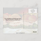 Ham, afkomstig van het trekken van een varken of v briefkaart (Achterkant)