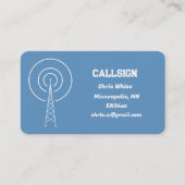 Ham Amateur Radio Blauw Visitekaartje (Voorkant)