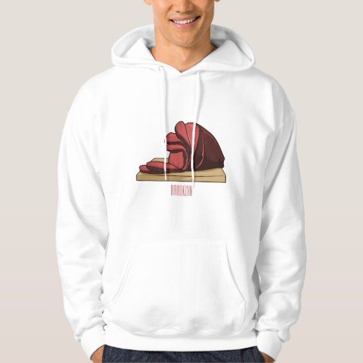 Ham cartoon illustratie  hoodie (Voorkant)