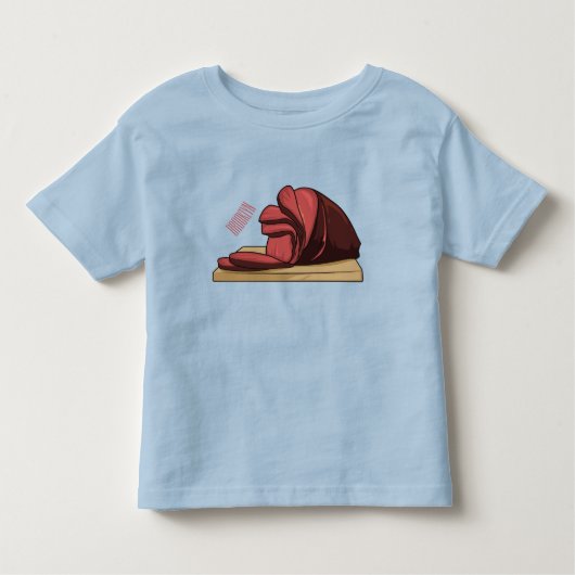 Ham cartoon illustratie  kinder shirts (Voorkant)