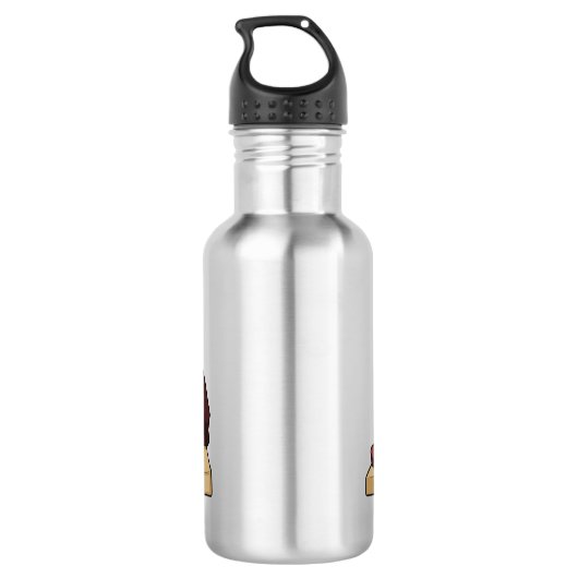 Ham cartoon illustratie waterfles (Achterkant)