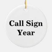 Ham Copying Message Kerstannament Keramisch Ornament (Achterkant)